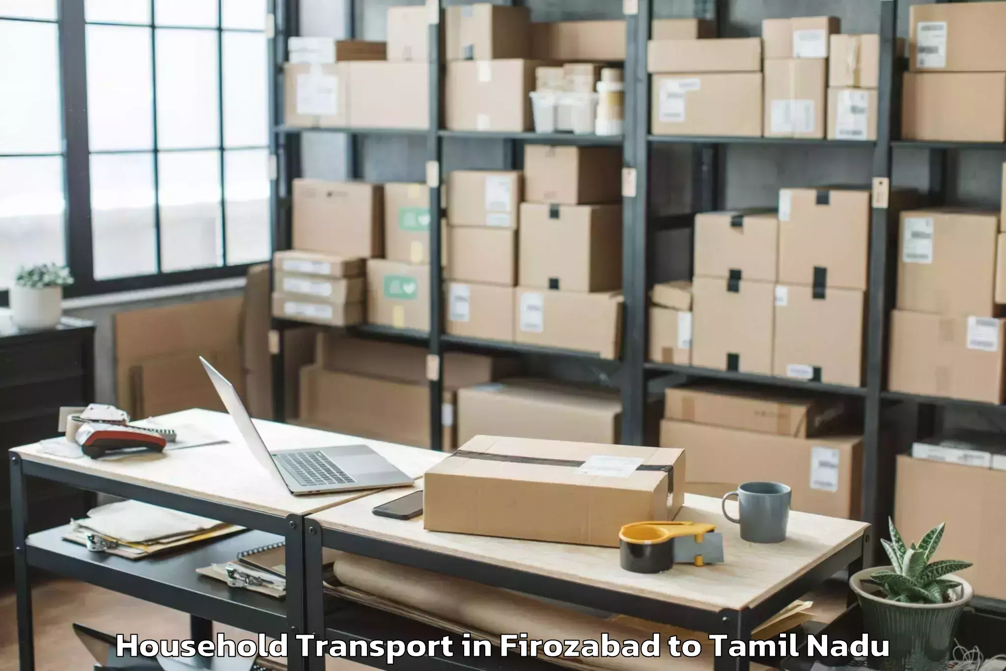 Book Firozabad to Udangudi Household Transport